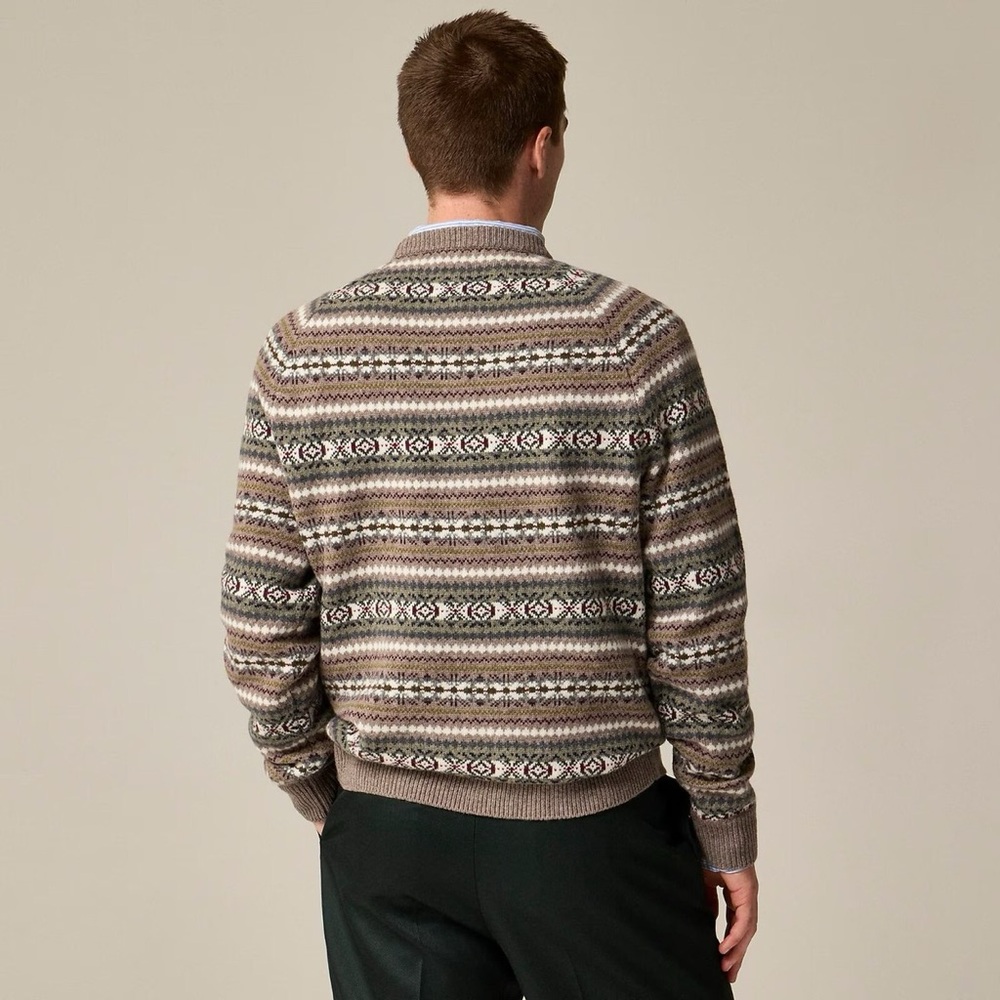 Jcrew Men's christmas Patterned Sweater - Picture 3 of 6